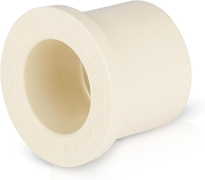 (100 Pack) EFIELD CPVC Reducing Bushing Fittings, 3/4" CTS Spigot x 1/2" CTS Slip (Socket),(CPVC043-20-100PCS)