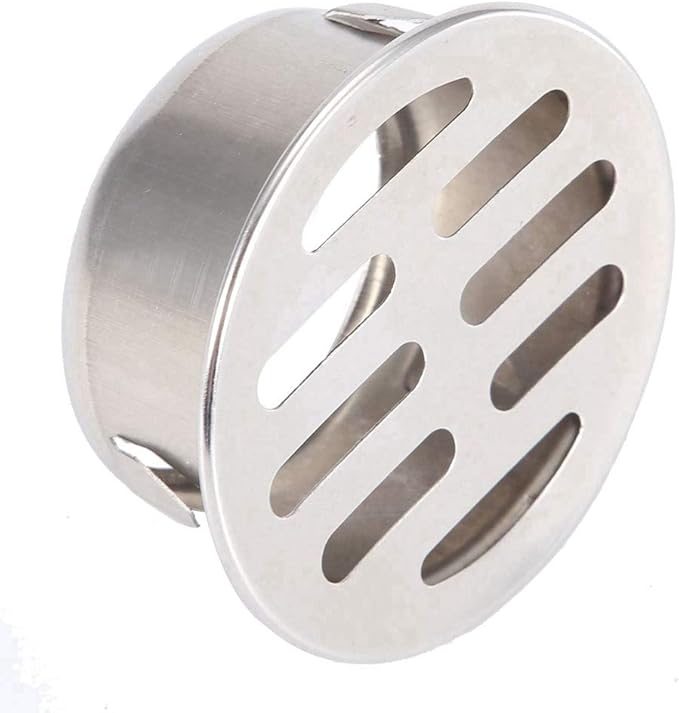 Floor Drain Cover, Stainless Steel Round Anti Blocking Round Grate Cover, Balcony Snap-in Drain Drain Strainers for Bathroom, Kitchen, Washroom, Patios(50 Flat Mouth)
