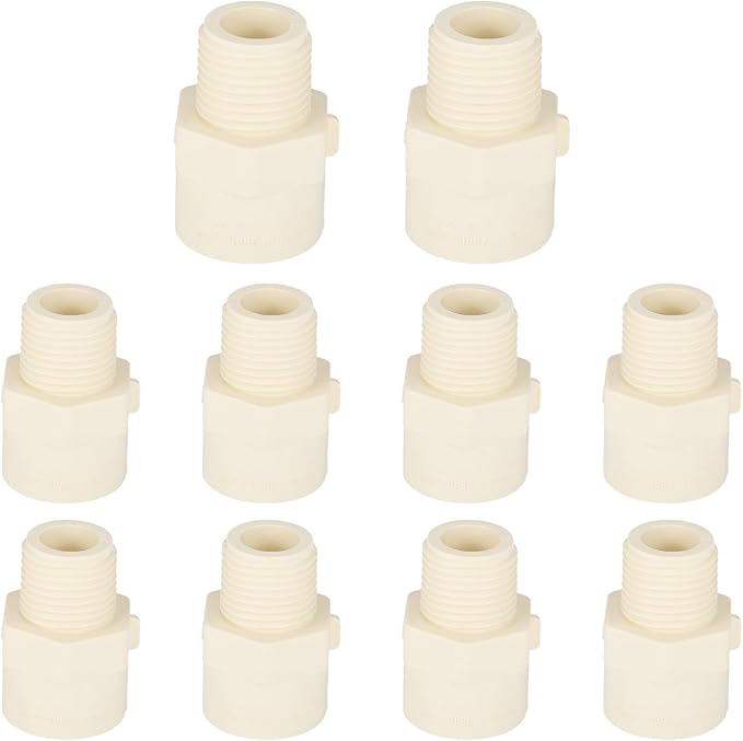 (10 Pack) EFIELD CPVC CTS Male Adapter Fittings, 3/4" Slip x 1/2" Male Thread,(CPVC036-5-10PCS)