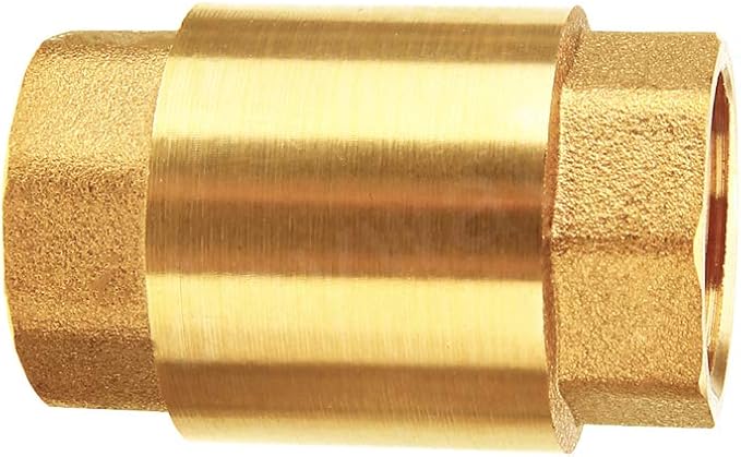 Joywayus Brass Check Valve 1/2" NPT Thread Female One Way Backflow Preventer Check Valves (Pack of 2)