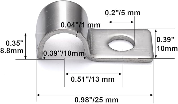 One-Hole Unilateral Pipe Clamps Conduit Fitting Clips Saddle Clamps Instrument Line/Wire/Gas Pipe Cable Clamp Fixed Clips | OD 3/8" | 30 Pcs