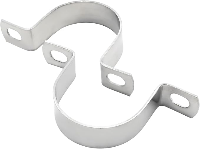 10Pcs 2 inch Heavy Duty U-Tube Strap Clamp, 304 Stainless Steel U-Shaped Bracket Pipe Strap Clamp Hanger for Hose Clamp Pipe Clamp (50mm)