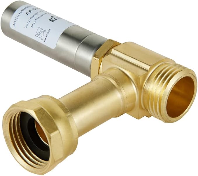 (Pack of 4) EFIELD S-241 Angle Stainless Steel Water Hammer Arrestors, 3/4 Inch Swivel FHT x 3/4 Inch MHT,(HAMMER034-4PCS)