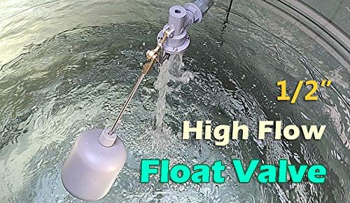ABS Balanced Float Ball Valve, 100 psi Pressure, 1/2 inch PT Male