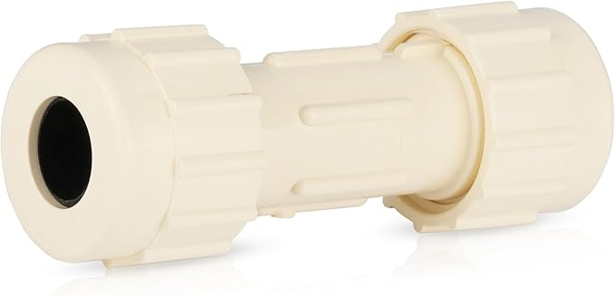 (Pack of 100) EFIELD 3/4"Compression Coupling,CPVC Fittings for Plumbing Installations and Repair (3/4"x3/4"COM),(CPVC052-5-100PCS)