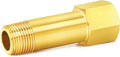 ChillWaves Brass Pipe Fitting, Long Nipple Pipe 1" NPT Male x 1" NPT Female Thread 2" Length(50MM)(1-PACK)