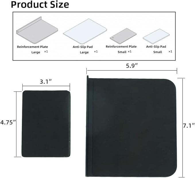 Steel Monitor Mount Reinforcement Plate for Thin, Glass and Other Fragile Tabletop, Steel Bracket Plate Fits Most Monitor Stand C Clamp Installation