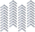 Wealrit 40PCS Silver L Shape Bracket，1.5" Joint Support Flat Plate Bracket