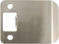 Round Corner Extended Lip Strike Plate, 2-1/4" x 2-1/2", (3" Overall Length), Satin Nickel by Stone Harbor Hardware