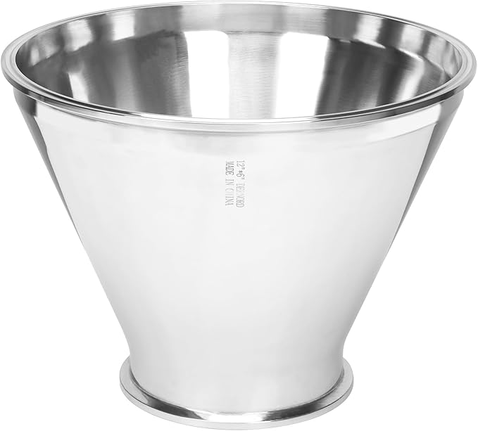 DERNORD Sanitary Fitting Reducer Fitting SUS304 Tri Clamp Ferrule Style 12" Tube OD to 6" Tube OD