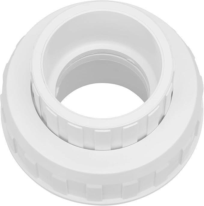 3" PVC Union Coupling Pipe Fitting (Socket x Socket) 3Inch PVC Slip Union Adapter Coupling Schedule 40, EPDM O-Ring, White