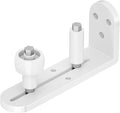 Sliding Barn Door Floor Guide, Adjustable Rollers Barn Door Hardware, Barn Door Rollers, Flush Flat Bottom Design, Rounded Edge Design (White)
