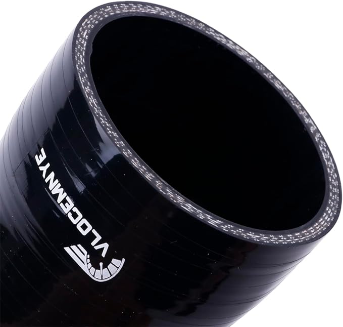 ID 3" - 3.15" inch(76mm-80mm) Silicone Straight Coupler Hose 3" Length (76mm) 4-Ply BLACK
