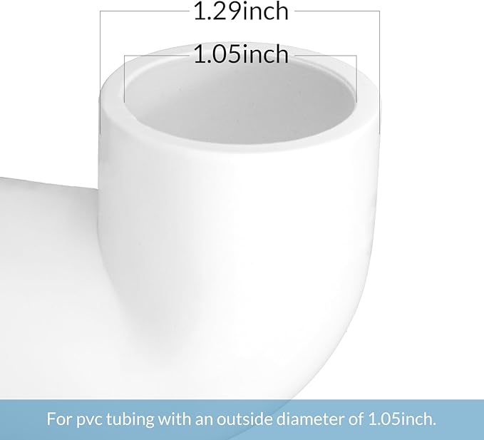 12 Pack 3/4 inch 90 degree PVC elbow Pipe Fittings, PVC Fitting Connectors, Used for Building Furniture, Furniture Grade, White