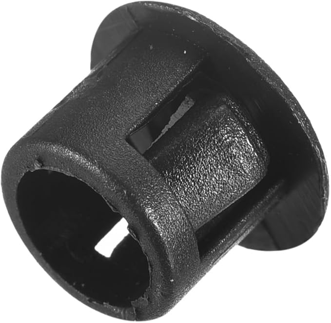 uxcell 5/16" Plastic Hole Plugs, 110Pcs Flush Type Panel Round Snap in Fastener Knockout Locking Plugs for Furniture Insert End Caps Panels, Black