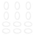 MECCANIXITY PTFE Flat Washers, 12Pack 38mm OD 28mm ID 2mm Thick Sealing Spacer Gasket Ring for Faucet Pipe Hose Bolt Machinery, White