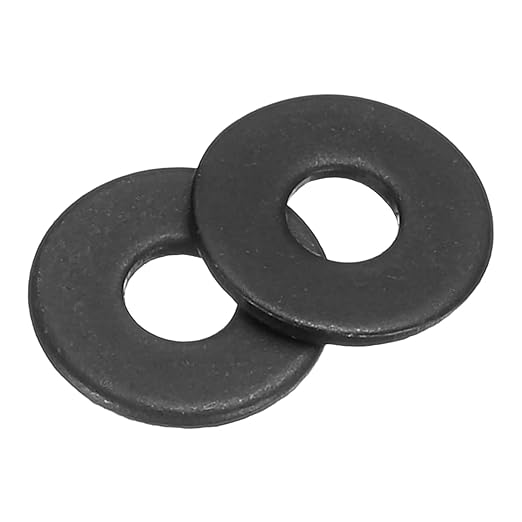 uxcell 200Pcs M3 Fender Washers, Carbon Steel Flat Washer 9mm OD, 0.8mm Thickness, Metal Gasket for Screws and Bolts, Black Oxide