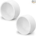SCH40 PVC Cap 2 Inch - Fit Standard 2" SCH40 PVC Pipes (OD Approx. 2.375"), Zernmiarder Furniture Grade Pipe Caps, White Pipe Cover Fittings for Plumbing, DIY, Garden & Furniture - 2 Pcs