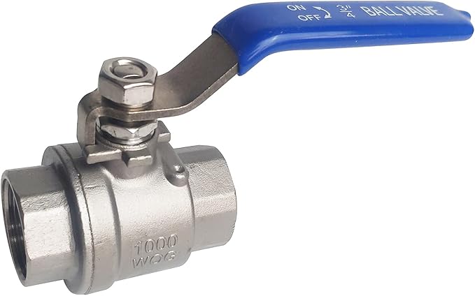 2PCS 3/4" Full Port Ball Valves 316 Stainless Steel NPT Female Thread Ball Valve for Water, Oil, and Gas WOG1000