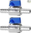Stainless Steel Shut Off Valve 3/4" Hose Barb Ball Valve for Water Fuel Air (Pack of 2)