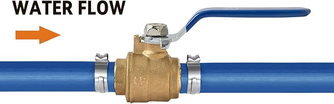 SUNGATOR 2 Pack Pex Valves 3/4 inch, Pex Ball Valve Brass Full Port Quarter Turn Shut Off Valve, ASTM F1807, CUPC Certified