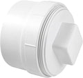 KIBBEH 4" PVC Sewer Cleanout Adapter with Plug Pipe Fitting, PVC DWV Flush Sewer Cleanout Cap, For Use With 4-Inch Sewer and Drain Pipe
