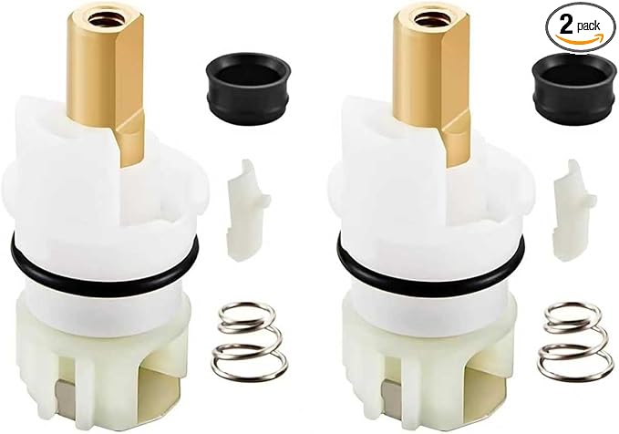 RP25513 faucet stem assembly Replacement Kit for two handle faucet repair kit with RP4993 Seats Springs RP24096 Cartridge RP24097 1/4 Turn stop, 2 Pack
