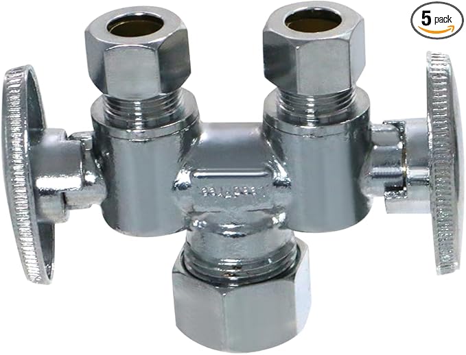 XFITTING OD Compression Valve, 3/8" x 5/8" Dual Straight, 4-4-3=5XX