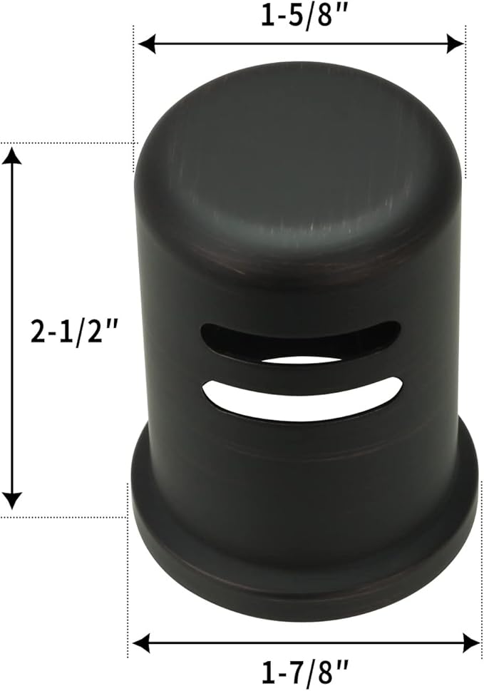 Akicon Kitchen Dishwasher Air Gap Cap, Brass Air Gap Cover for Replacement - Match with Akicon Faucet (Oil Rubbed Bronze)