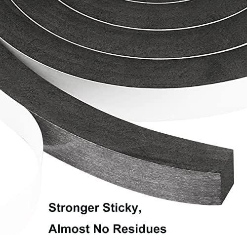 2 Rolls Foam Tape Weather Stripping Door Seal, 1'' W x 3/4'' T High Density Seal Strip, Adhesive Closed Cell Weather Strip Total 13 Feet Long