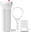 SimPure Whole House Water Filter Housing, Inline Water Filter for Home, Universal 10 inch Sediment Filter with 3/4 NPT Inlet and Outlet, Heavy Duty Steel Bracket, 4 Screws, Wrench