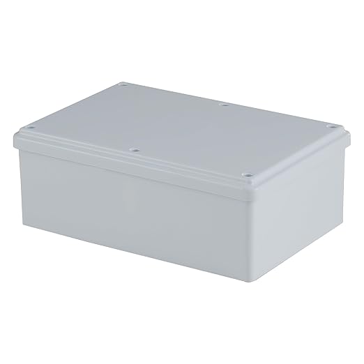 9" x 6" x 3" PVC Plastic Dustproof Waterproof Box IP65 Electrical Junction Boxes Project Junction Conduit Box for Outdoor Enclosure