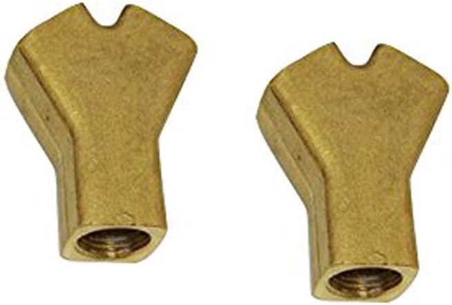 Metalwork Brass Pipe Fitting, Y-shaped Barstock Tee, Wye 3 ways Connector 3/8" Female Pack of 2