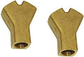Metalwork Brass Pipe Fitting, Y-shaped Barstock Tee, Wye 3 Ways Connector, BSP Thread (1/4" Female, Pack of 2)