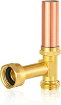 Water Hammer Arrestor,3/4 Inch Swivel FHT x 3/4 Inch MHT Copper Water Arrestor for Washing Machine Connection(1PACK,Angle Copper Arrestor)