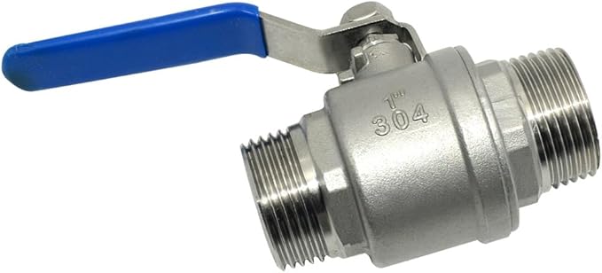 1Pcs 1'' Ball Valve, Heavy Duty Male NPT (MNPT) X Male NPT (MNPT) Thread with Long Handle Switch, Stainless Steel NPT Full Port Forged 1" Ball Valve for Water Oil and Gas, 1000 WOG