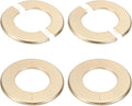 PATIKIL Wall Split Flange 140mm / 5.5" OD, 4 Pcs Round Escutcheon Plate Cover PPR Plumbing Cover Plates with Self-Adhesive Tape for 78mm / 3.1" Dia Water Pipe Faucet, Gold