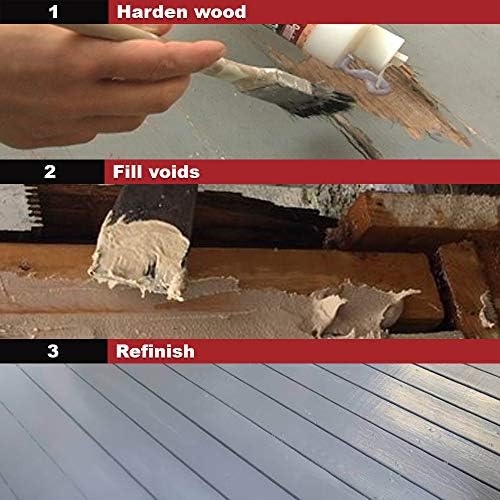 PC-Products Wood Repair Epoxy Paste and Wood Hardener Kit, PC-Woody 6 oz and PC-Petrifier 8 oz