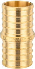 (Pack of 100) EFIELD Pex Barb Crimp Brass Fittings 1-Inch x 1-Inch Straight Couplings, ASTM F1807, UPC Certified (100),(PEX1807010-100PCS)