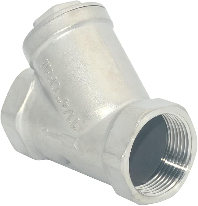 Strainer Mesh Filter Valve,800WOG Y-Spring NPT Female Check Valve,Stainless Steel SS316 CF8M (1-1/4")