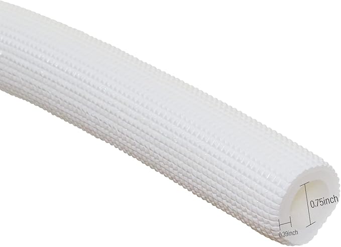 Pipe Insulation Tubing, BESUNTEK 6ft Heat Preservation Insulated Foam Tubing Handle Grip Support, for Water Pipes, air Conditioning Pipes (0.75" × 0.39", White, BESUNTEK-121)
