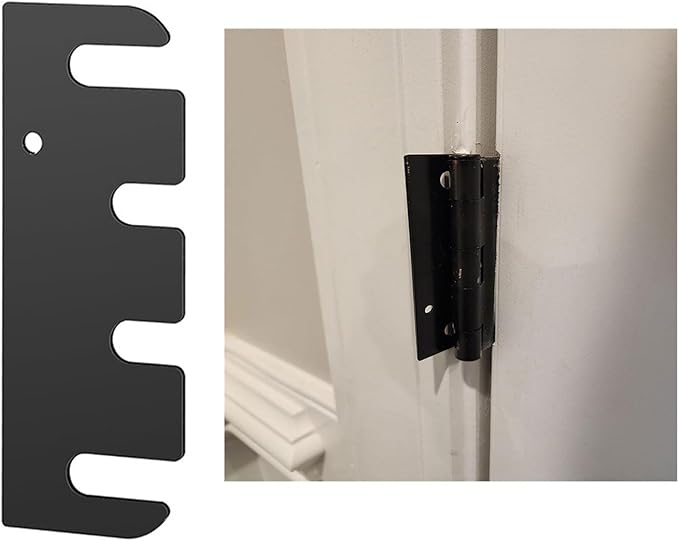 10Pcs Stainless Steel Door Hinge Spacer Plates Replacement Door Hardware Reinforcement Shims Easy to Installation Nonslip Metal Hinge Spacer