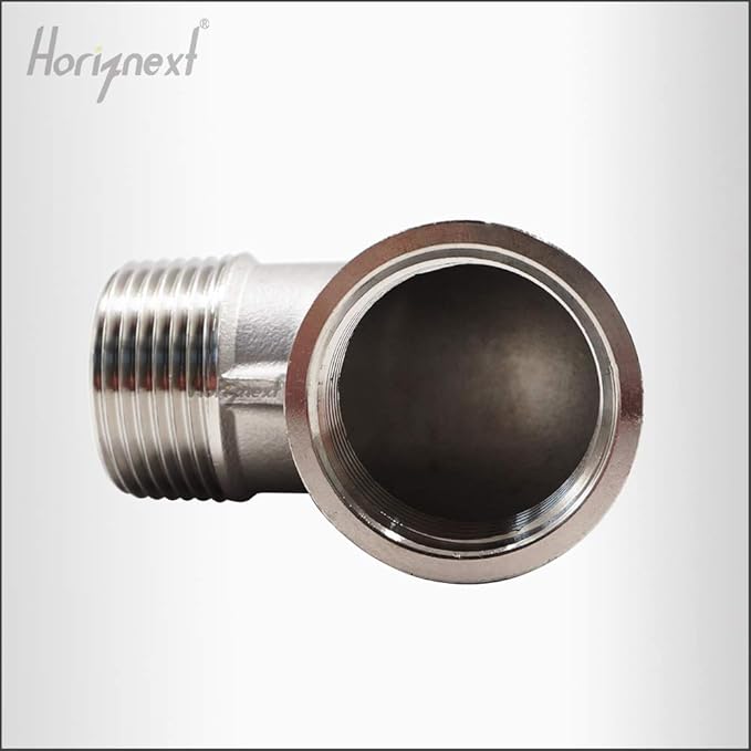stainless steel NPT 1 elbow fitting 90 degree with both male and female thread connecting water pipe air hose pvc tube cast coupling (2 pcs)