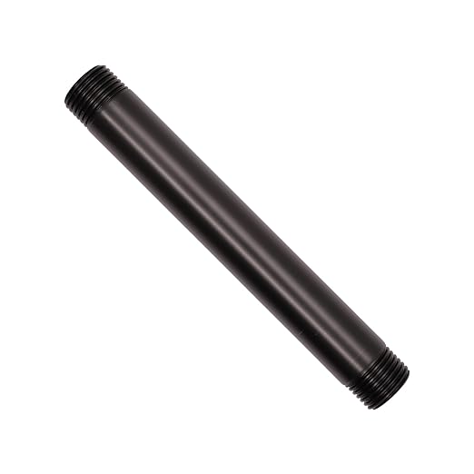 Naiture Brass Heavy Duty 1/2 NPT Connection Threaded Pipe Fitting Nipple, 6" Long, Oil Rubbed Bronze Finish