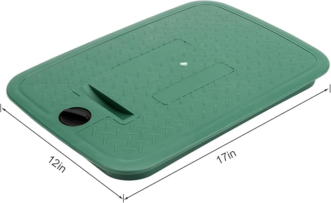 1 Pcs 12x17 Inches Rectangle Valve Box Cover Lid Replacement for Outdoor Green Sprinkler System Irrigation Control Water System Lawn (12x17 in)