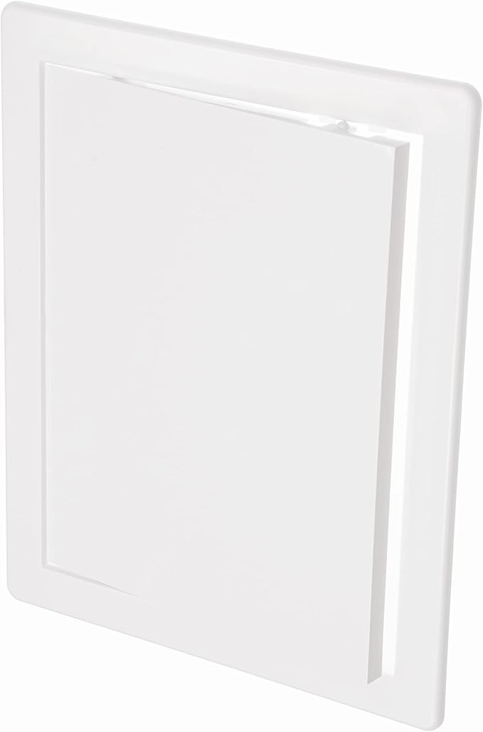 8" x 10" White Plastic Access Panel. Service Shaft Door Panel. Plumbing, Electricity, Heating, Alarm Wall Access Panel for Drywall. Bathroom Services Access Hole Cover.