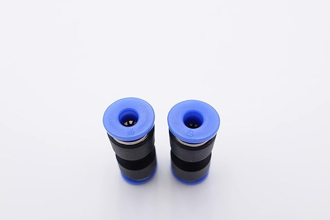 Push to Connect Fitting 4mm Tube OD, Pneumatic Air Water Straight Union Two Way Connector/Coupler (Pack of 5)