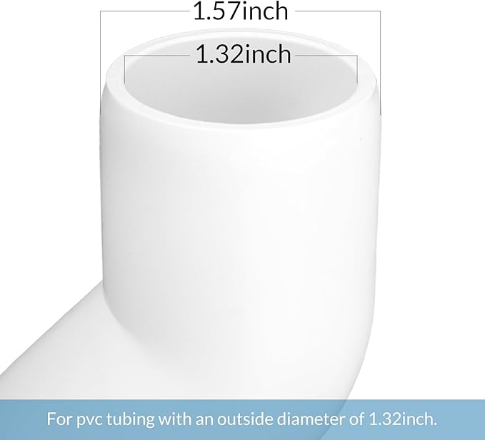 1" PVC Pipe Fittings, 45 Degree PVC Elbows, Furniture Grade, DIY Shelf Garden Support Structure Storage Frame, White (pack of 12)
