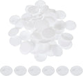 uxcell 50Pcs Plastic Hole Plugs, 1-2/5"(35mm) Flush Type Panel Round Screw Caps Cover Fastener Knockout Locking Plugs for Furniture Insert End Caps Panels, White