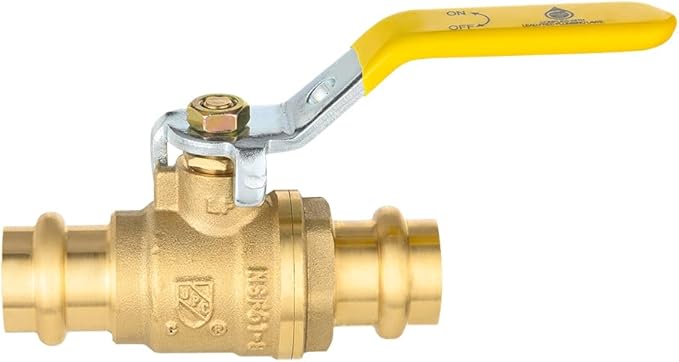 EFIELD 1/2" Copper Press Ball Valve with EPDM O-ring,1/4- Turn Full Port Shut Off Stop Ball Valve For Copper Tubing, LF Brass,(VALVE242-1PCS)